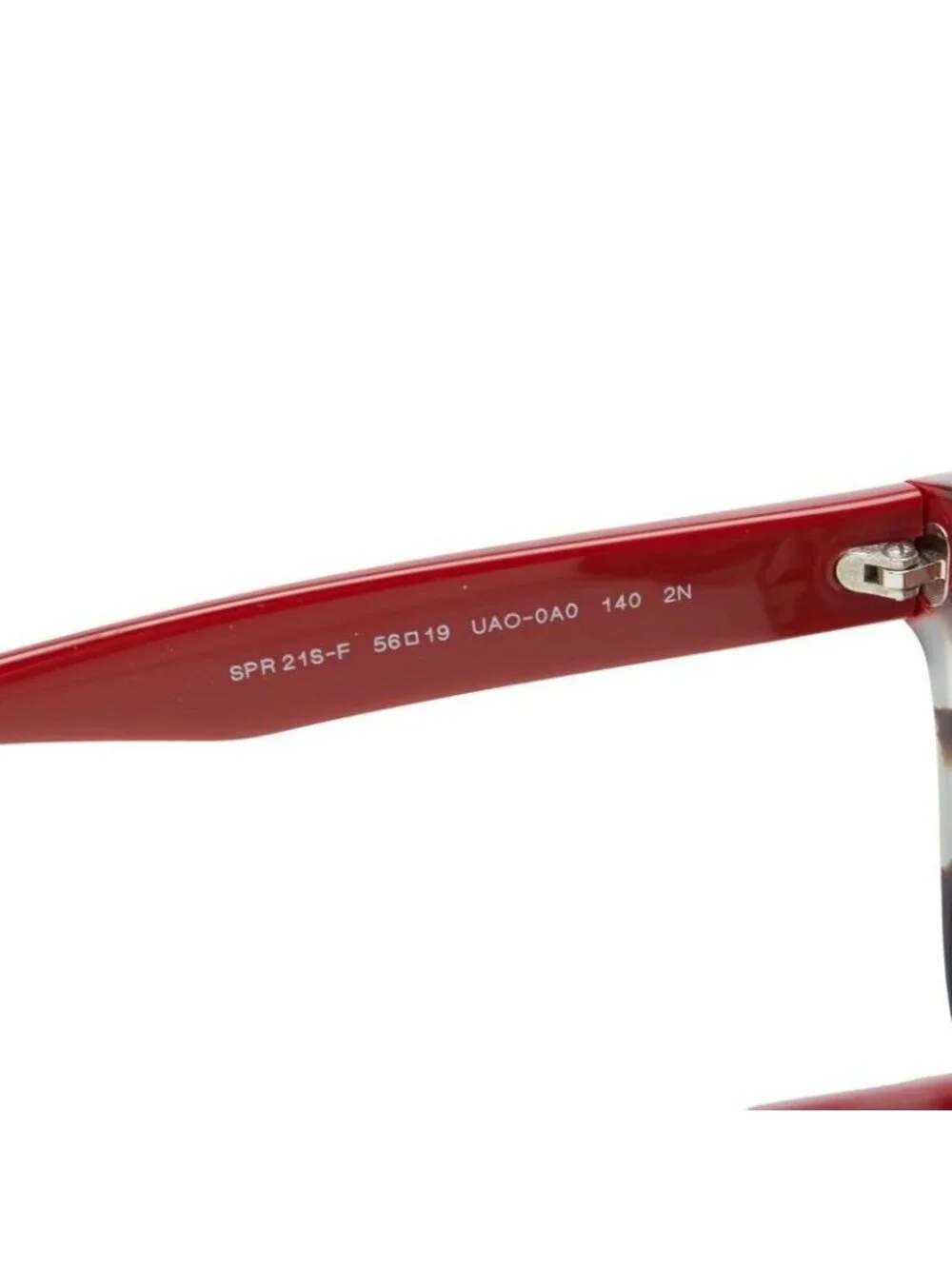 Prada Cat Eye Sunglasses Red Gray Acetate Eyewear